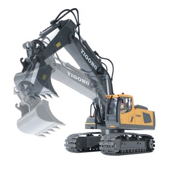 Excavadora RC 1044 1/20 2.4GHz 9CH Coche RC Camión de Construcción de Ingeniería Tiempo de Juego de 40 minutos Vehículos