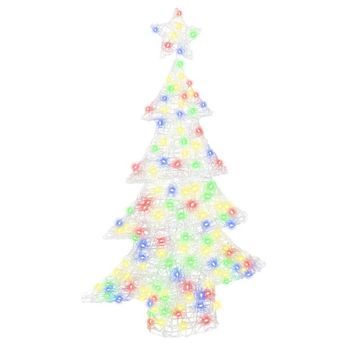 Árbol De Navidad 100 Led Multicolor 120 Cm Acrílico Vidaxl