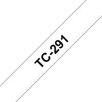 cinta para impresora de etiquetas brother tc-291 9 mm negro sobre blanco