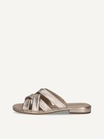 caprice mule metallic made of leather with block heel size 39