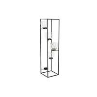 portavela hierro cristal 18x18x76 5 portavelas