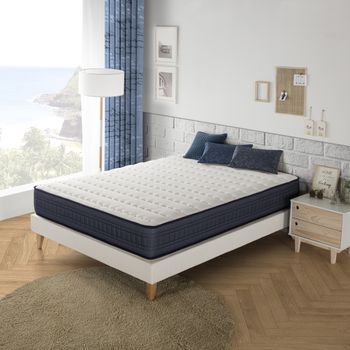 Colchon Visco-gel Imperial 160 X 200 X 25 Cm, 1 Cm De Viscoelastica De 65 Kg/m3 + Independencia De Lechos + Firmeza: Media + Extremadamente Durable