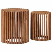 conjunto de mesas laterales hechas a mano 2 uds vidaxl