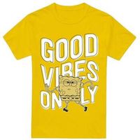 spongebob squarepants camiseta good vibes only para hombre