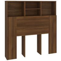 cabecero con almacenaje cama accesorio mesita de noche estante 100 x 19 x 1035 cm mdf marron tdl0200067