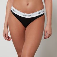 calvin klein womens modern cotton bikini briefs - black - l