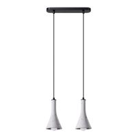 lampara colgante alna 2 luces cemento