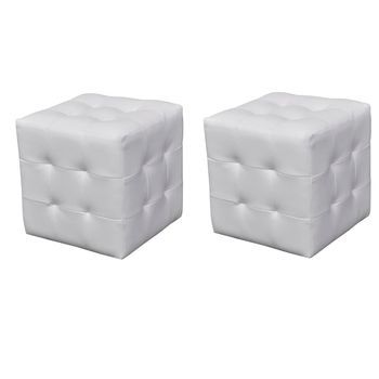 Taburete | Reposapiéss Cubo Blancos Cfw28866