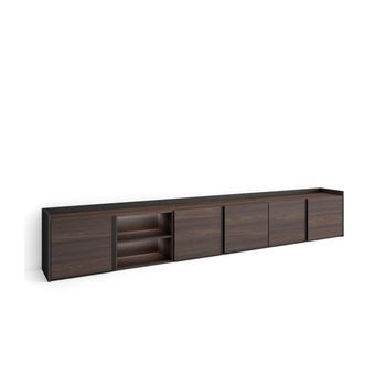 Mueble Tv Sabinillas-01 Con Puertas Abatibles Y Led Regulable