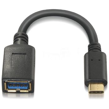 Nanocable Cable USB 3.1 Tipo C a USB Tipo A Macho/Hembra 15cm Negro