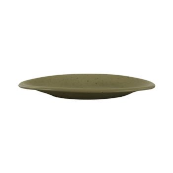Plato llano de gres caqui