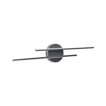 Lámpara Led Para Cuadros Y Espejos Minimalista Moderna Para Baño Dos Brazos Horizontales De Metal Y Acrílico Negro Touques