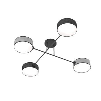 Lámpara de techo lorix negro+gris (4 luces)