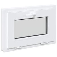 ventana de sotano risor 60 x 40 cm pvc y vidrio blanco vidaxl