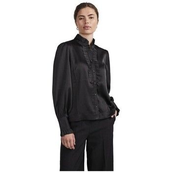 Y.a.s Blusa YAS Frilla Shirt L/S - Black para mujer