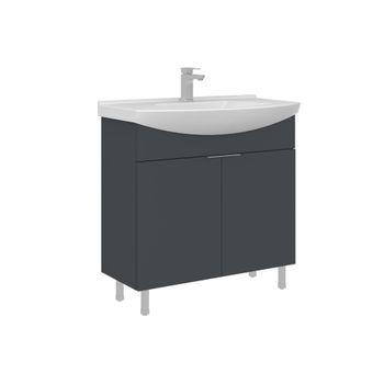 Mueble Para Lavabo  - 80 X 50 X 83 Cm - Antracita Mate