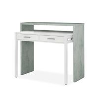 mesa de escritorio extensible zira melamina blanco artik