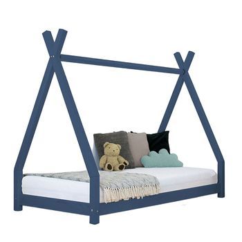 Cama Tipi Infantil Nakana 80 X 180 Azul Marino