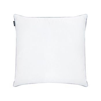 Almohada De Plumas Y Plumón De Pato De Perfil Bajo Para Cama Triple Compartimento Funda De Algodón De Primera Calidad Blanco 80 X 80 Cm Teide