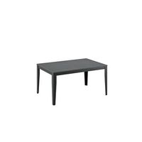 mesa extensible grande 156316 x 90 cm en melamina negra