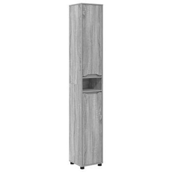 Gabinete De Baño Gris Sonoma 30,5 X 30 X 195 Cm Vidaxl