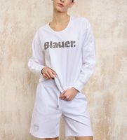 blauer para mujer 25sbldf03257 sudadera gotica champey blanco m casual algodon