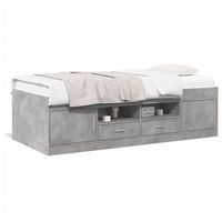 tumbona de jardin  silla  sillon exterior con cajones madera ingenieria gris hormigon 90x200 cm cfw670648