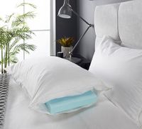 essentials cool gel core memory foam pillow
