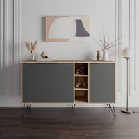 aparador  gris antracita 142 x 36 x 83 cm