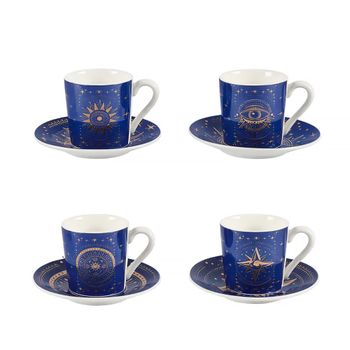 Juego de 4 tazas y platillos astros