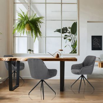 Silla de tela  gris