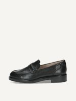 caprice slipper black made of leather with block heel size 41