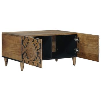 Mesa De Café | Mesa De Centro Marrón 80 X 50 X 40 Cm Madera De Mango Maciza