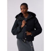 liu jo chaqueta plumifero con cuello teddy para mujer