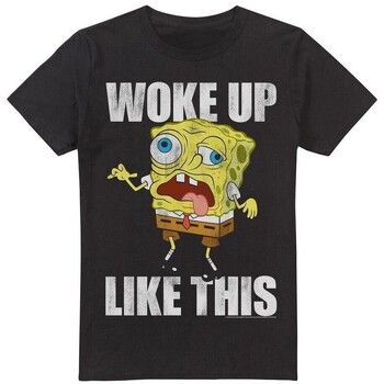 Spongebob Squarepants Camiseta Woke Up Like This Meme para hombre