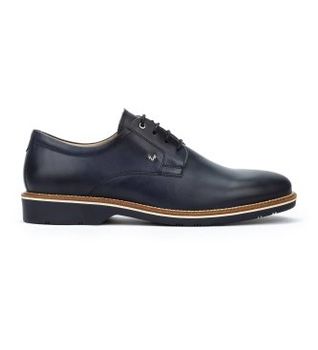 Martinelli para hombre. 1689-2889Z Zapatos de piel Watford marino (45), Plano, Cordones, Casual