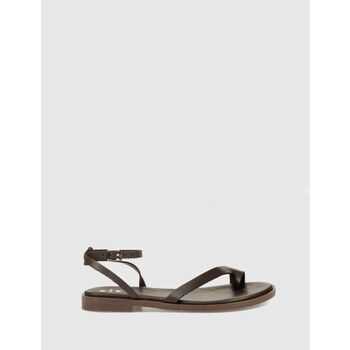 Obvio Sandalias SANDALIA DE DEDO OBVIO PURA MARRÓN para mujer