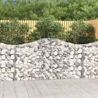 cestas de gaviones 3 piezas  gavion para piedras  gavion decorativo forma de arco hierro 200x30x100120 cm cfw412893