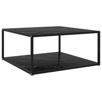 mesa de centro negra vidrio templado 80x80x35 cm vidaxl