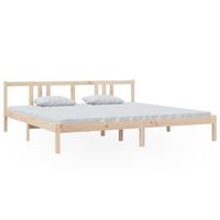 cama matrimonial  cama doble  estructura de cama sin colchon madera maciza 200x200 cm cfw88799