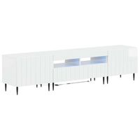 cabinet de tv led de 5 piezas blanco brillante vidaxl