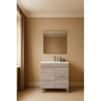 mueble stephanie 70 cm 2p roble claro pack mueble  lavabo