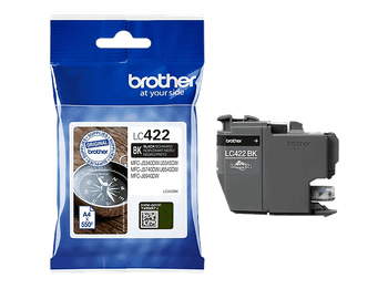 Cartucho de tinta - Brother LC422BK, 550 páginas, Negro