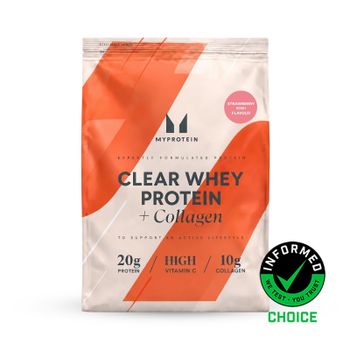 Clear Whey Protein y Colágeno - 480G - 20raciones - Fresa y Kiwi