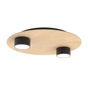 Lámpara de techo jeru negro (2 luces)