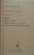 obras completas. poesia (t. ii): rimas rimas sacras rimas human as y d