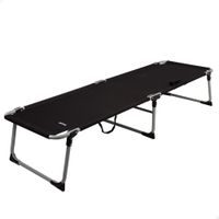 cama plegable camping con topes antivuelco 186x58x35 cm negro