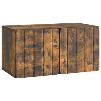 Mueble De Tv De Pared 59,5 X 31 X 30 Cm Roble Ahumado Vidaxl