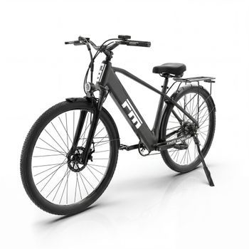 Bicicleta Eléctrica Urbana Fm M1 De 27,5”, 250 W, Batería Extraíble, 7 Velocidades, Negra