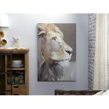 Lienzo Impr. Leon Perfil 50% Oleo 80x120 Cms. 80x3x120 Cms